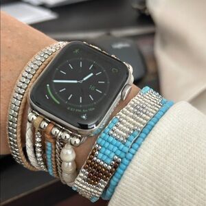 Victoria Emerson Multicolor Beaded Apple watch band (Watch not included)
